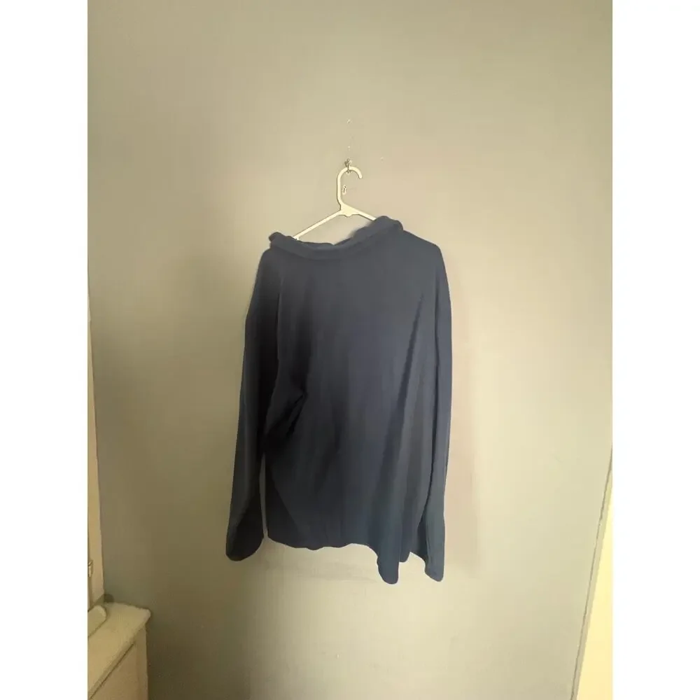 The North Face Quarter Zip Lightweight Fleece Sweater Navy Size XL Read